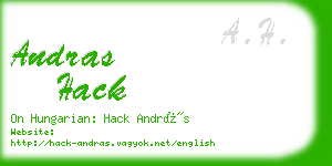 andras hack business card